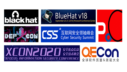 多次在Black Hat、DEF CON、Blue Hat、POC、互联网安全领袖峰会CSS